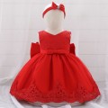 PARTY DRESS RED AND HEADBAND