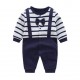 ROMPER JV NAVY STRIPE SUSPENDER