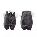 ROMPER TUXEDO STRIPE BLACK