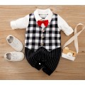 ROMPER TUXEDO BLACK SQUARED